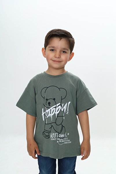 Toontoy Tricou pentru băiat Ursuleț cu imprimeu