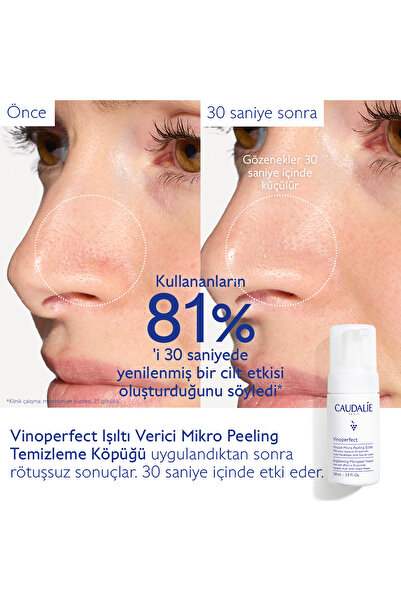 Caudalie Vinoperfect Işıltı Verici Mikro Peeling Temizleme Köpüğü 50 ml