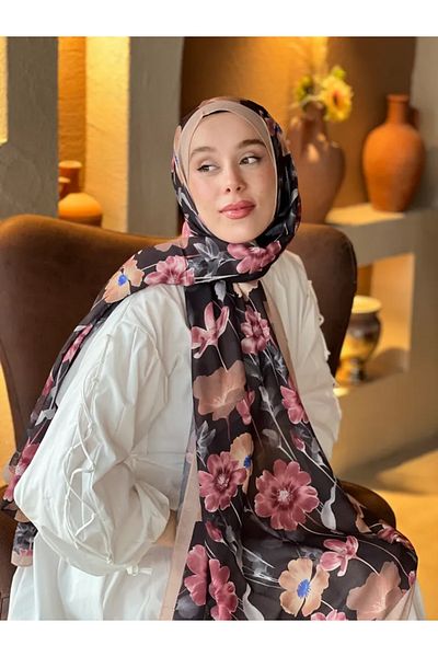 Modakaşmir شال لينا بنمط الزهور