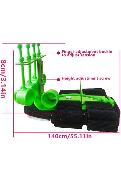 COOYA Finger Strengthener, With Adjustable 2.5-18kg Resistance, Hand Exerciser & Grip Trainer, Green