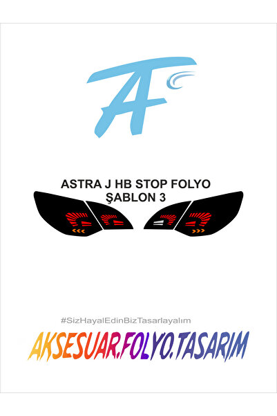 aksesuar folyo tasarım Opel Astra J Hb Stop Folyo