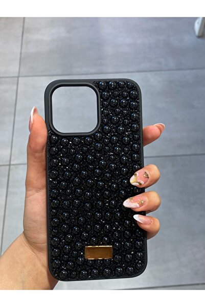 Mee.co حافظة ممتازة متوافقة مع هاتف iPhone 14 Pro Max مع تفاصيل حجرية لامعة