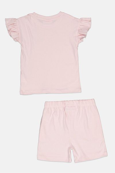 Harry Potter Toddlers Girl 2 Pcs Graphic Print Tops And Short Set, Pink
