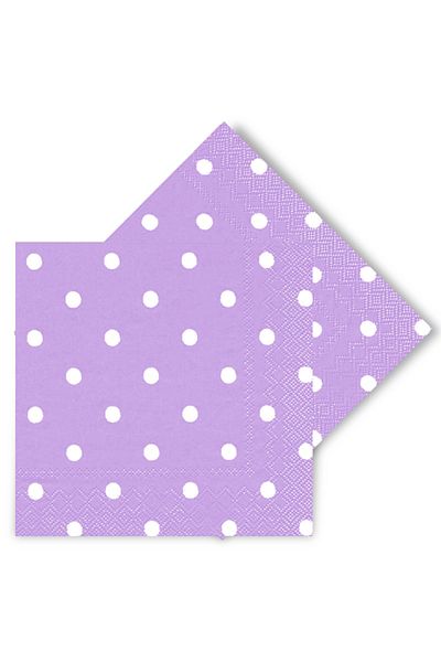 kidspartim Lilac Polka Dot Red Napkin