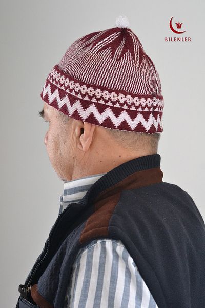 Bilenler Wrinkled Knitwear Knitted Pilgrim Skullcap Standard Size