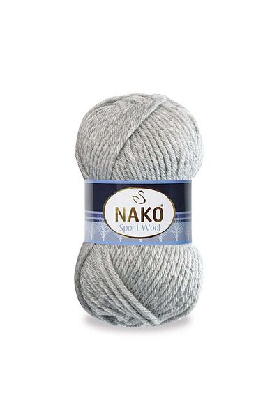 NAKO 5 Pcs Sport Wool 195 Light Gray Melange Hand Knitting Yarns Vest Cardigan Floss Scarf Sweater Thread