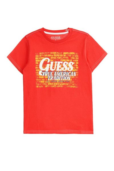 Guess Guess cotton t-shirt with graphic print and logo