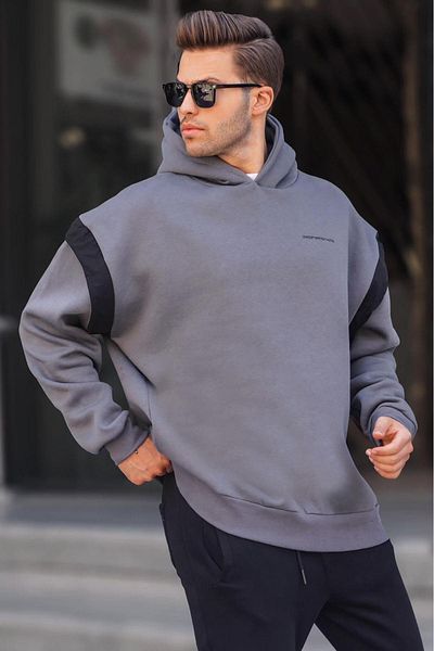Madmext Smoked Oversize Hooded Sweatshirt 6147