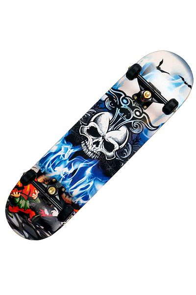 ACTION ONE Skateboard After World 79x20 cm, with PU wheels, ABEC-11, aluminum frame