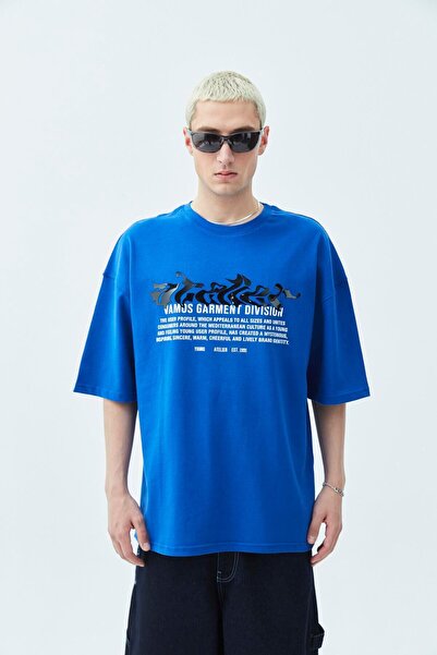 VAMOSCLO Ательє Рельєфний принт Оверсайз футболка Saks