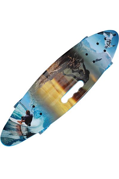 ACTION ONE Penny board Portabil Happy Seaside 60x17 cm, cu roti PU, ABEC-7, cadru aluminiu