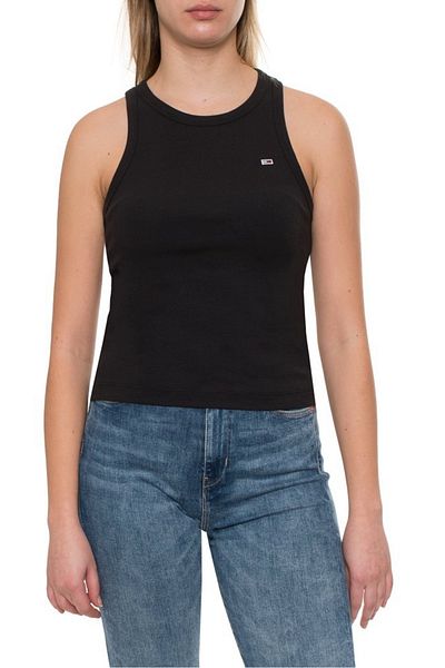 Tommy Jeans Tricou Dama, fara maneci DW0DW12548 Slim Fit