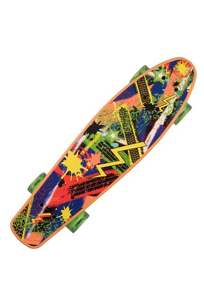 ACTION ONE Penny Board Splash 56x15 cm, cu roti luminoase PU, ABEC-7, cadru aluminiu, 90 KG