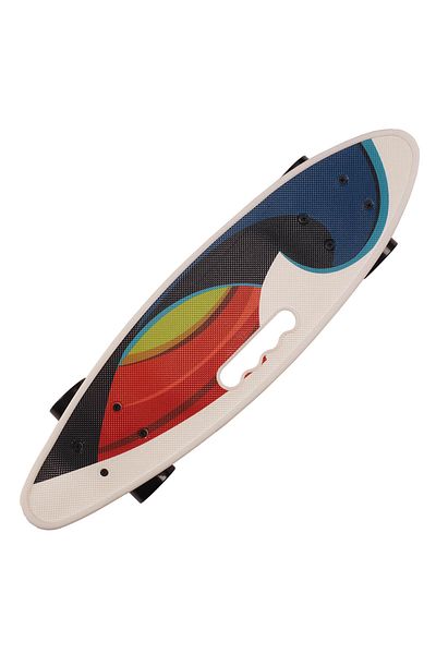 ACTION ONE Penny board Portabil Color Wave 58x16 cm, cu roti PU, ABEC-7, cadru aluminiu