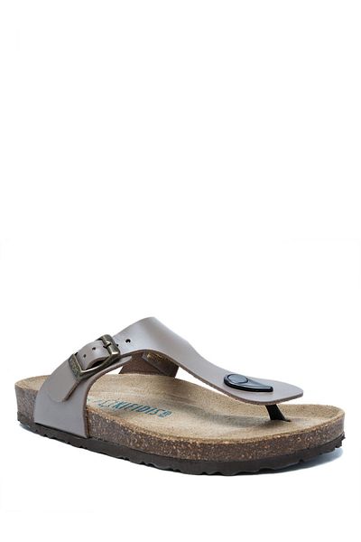 Kifidis K8871DK Kifidis Soft Step شبشب نسائي من الجلد الفلين 36-41 جلد المنك الداكن