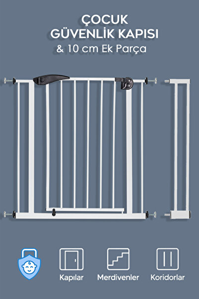 Meleni Baby 75-95cm Bebek Çocuk Güvenlik Kapısı-75-95cm Arası Kullanıma Uygun Ayarlanabilir Merdiven Korkuluk