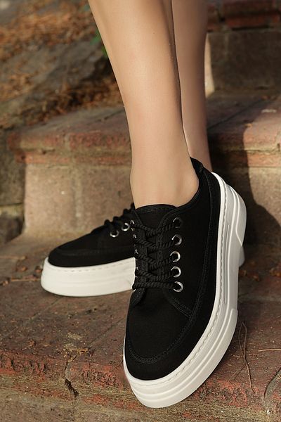 otuzbesshoes Pantofi sport de damă Sunset Canvas Fabric cu detaliu din dantelă