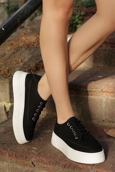 otuzbesshoes Pantofi sport de damă Sunset Canvas Fabric cu detaliu din dantelă