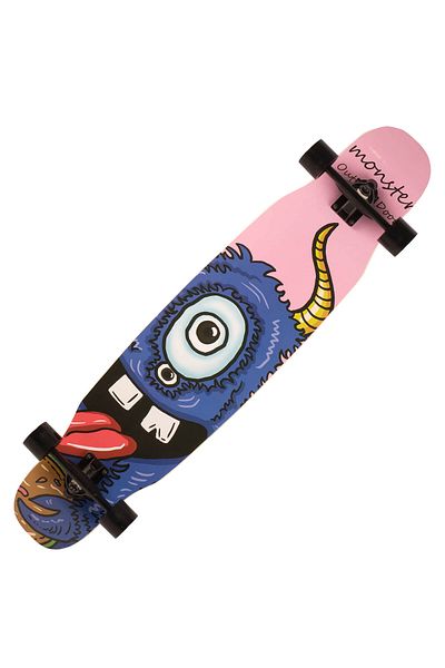 ACTION ONE Galactica longboard 105.5x22 cm with double print, PU wheels, ABEC-7, aluminum frame, 100 KG