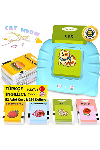 Globox 224 Kelimelik Türkçe İngilizce Sesli Eğitim Seti Zeka Geliştiren Eğiti...