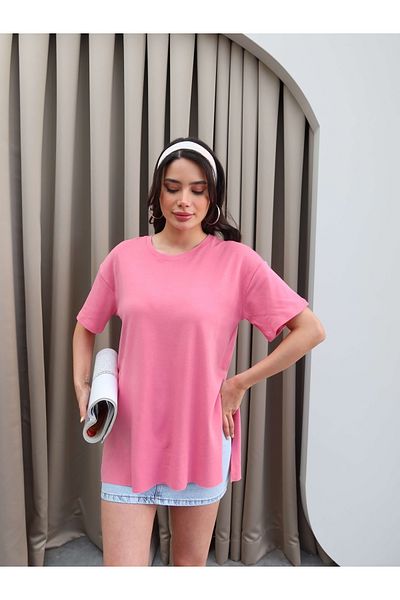 ESRAHELVACI Tricou oversize cu decolteu cu fante