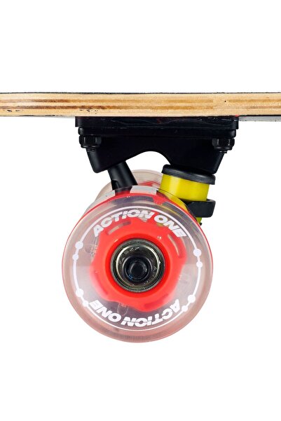 ACTION ONE Dragon Longboard 80x20 cm, with PU light wheels, ABEC-7, aluminum frame, 100 KG