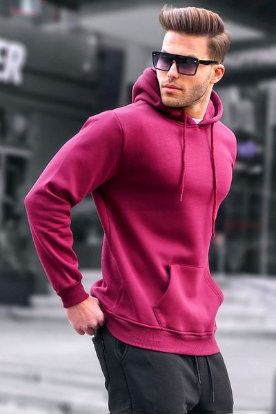 Madmext Ανδρικό φούτερ Claret Red 5339