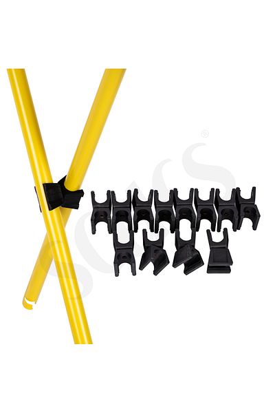 SCUCS Adjustable Opening Black Slalom Clamp and Bar