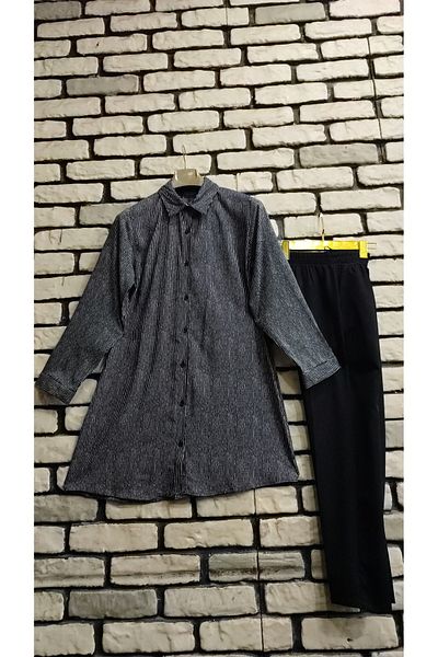 Ebruli Striped Viscose Tunic Shirt