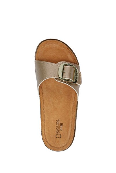 Kifidis Sib 213610 Kifidis-Natura Women's Anatomical Leather Slippers 36-41 Gold/Gold