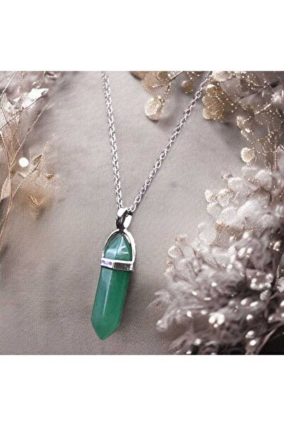 feyza collection Doğaltaş Aventurin Çivi Kolye
