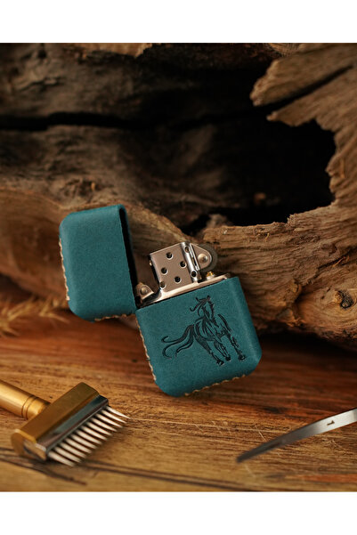 Atölye Çınar Leather Handmade El Yapımı Hakiki Deri Kılıflı Zippo Çakmak