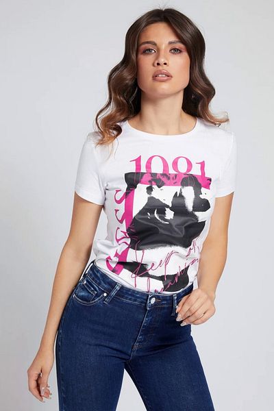 Guess Tricou, Guess,Model W1RI49I3Z00, Alb, XL INTL