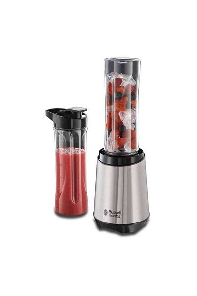 RUSSELL HOBBS Blender Russell Hobbs Mix & Go Steel 23470-56 300W 2 Sticle 0.6L Inox-Negru