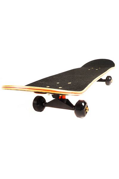 ACTION ONE Skateboard Flames Skull 79x20 cm, with PU wheels, ABEC-11, aluminum frame