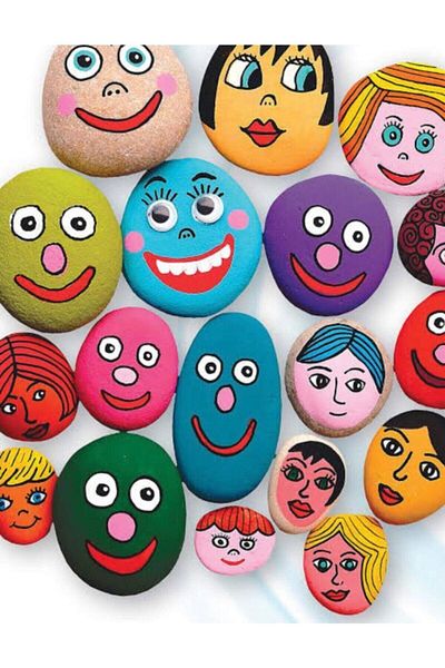AKILLICA 10 Pieces of Stone Painting and Coloring Stones