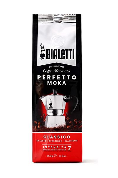 Bialetti Caffe Macinato Perfetto Moka Classic Ground Coffee, 250g