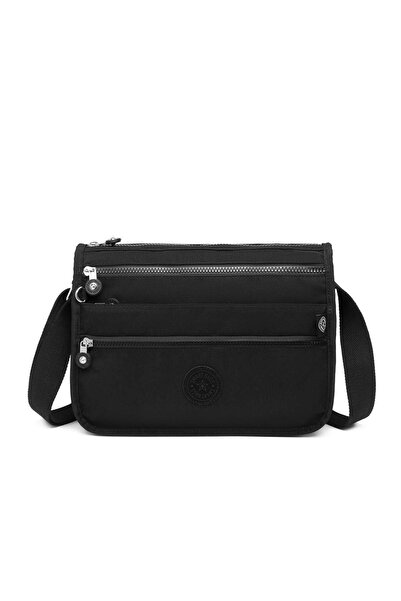 SMART BAGS SMARTBAGS KIRİNKIL KUMAŞ KADIN POSTACI OMUZ ÇANTASI 2022-1128 SİYAH