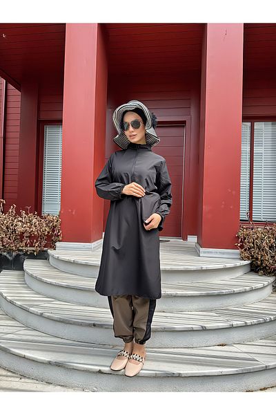 dilber fashion Bone and Bag Sports Cut Hijab Swimsuit Set