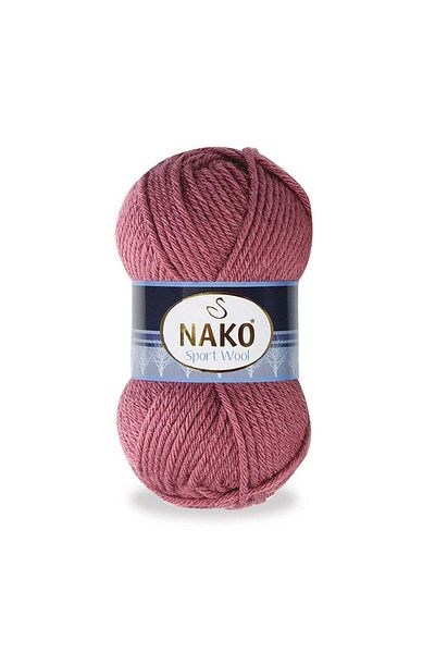 NAKO 5 Pieces Sport Wool 327 Dusty Rose Hand Knitting Threads Vest Cardigan Floss Scarf Sweater Thread