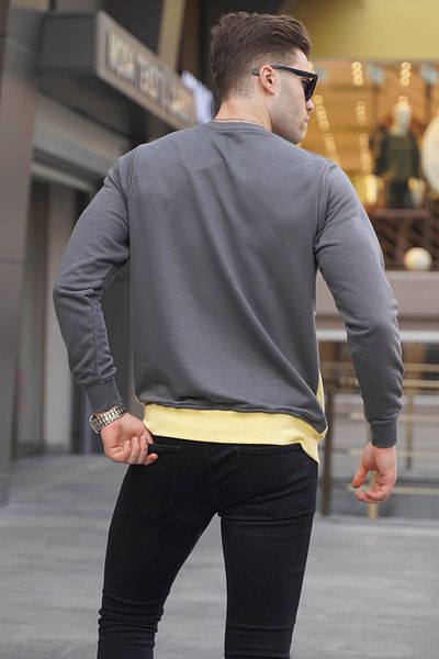 Madmext Φούτερ με στάμπα Smoked Crew Neck 6013