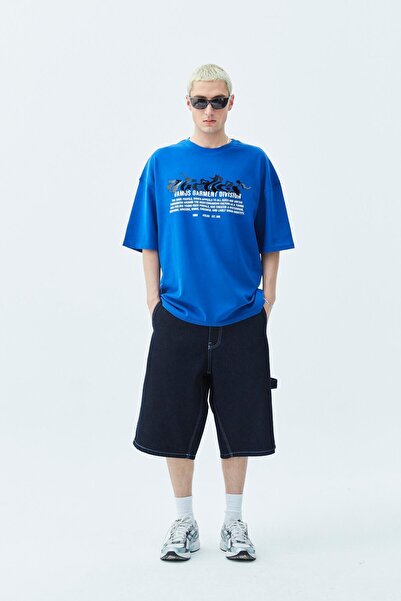 VAMOSCLO Ательє Рельєфний принт Оверсайз футболка Saks