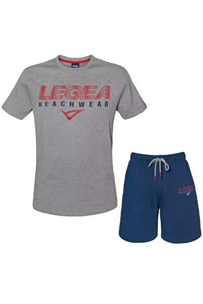 Legea Legea regular fit t-shirt and shorts set, Grey/Blue, L INTL