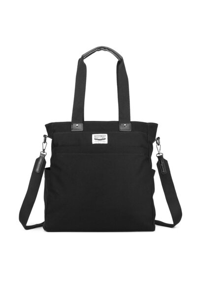 SMART BAGS SMARTBAGS KANVAS KUMAŞ KADIN OMUZ ÇANTASI 2022-1309 SİYAH