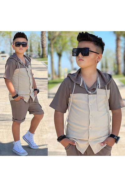 gül garden Boy's Capri Shorts Set