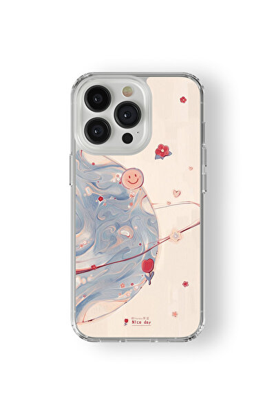 Space Star iPhone 16 Pro Uyumlu Nice Day Tasarım Baskılı Şeffaf Kılıf