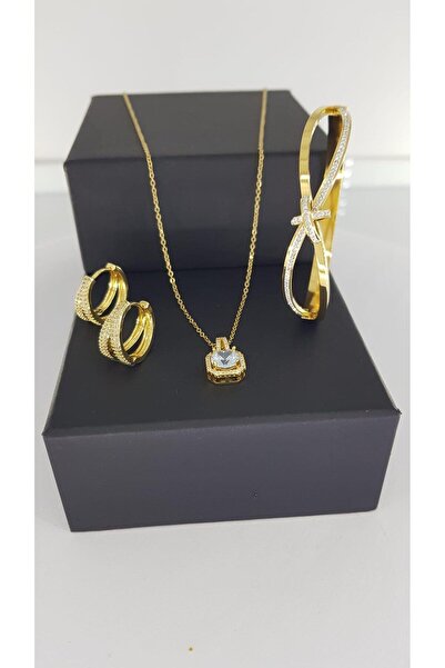 SONES Yeniyıl Hediye 3'lü Çelik Takı Setleri | Sns500269