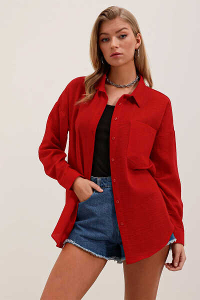 GABRİA Single Pocket Linen Shirt