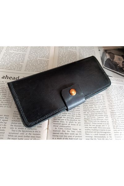Mahfuz Fully Handmade Real Crazy Leather Wallet 12 Cards 2 Banknote Areas (19.4Cm*8.5Cm) Da27