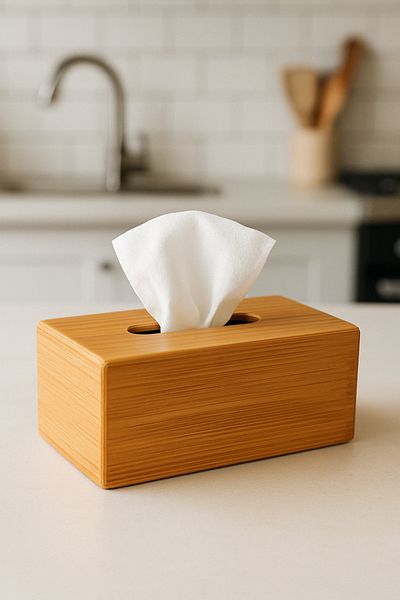 DolphFin Bamboo Napkin Holder Natural and Aesthetic